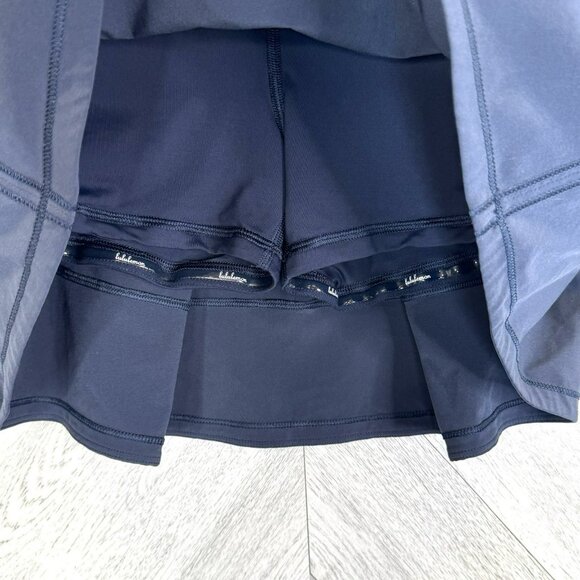Lululemon Pace Rival Skirt Skort Womens Size 6 Navy Blue Run Golf Tennis - Picture 3 of 4